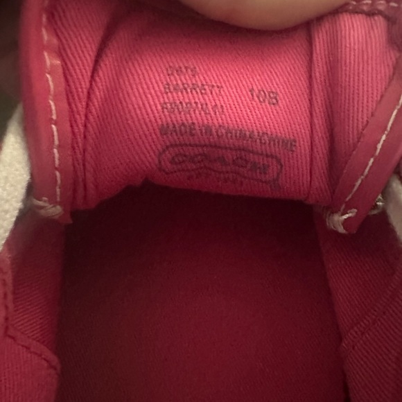 Coach Pink and White Women Sneakers - Picture 5 of 11